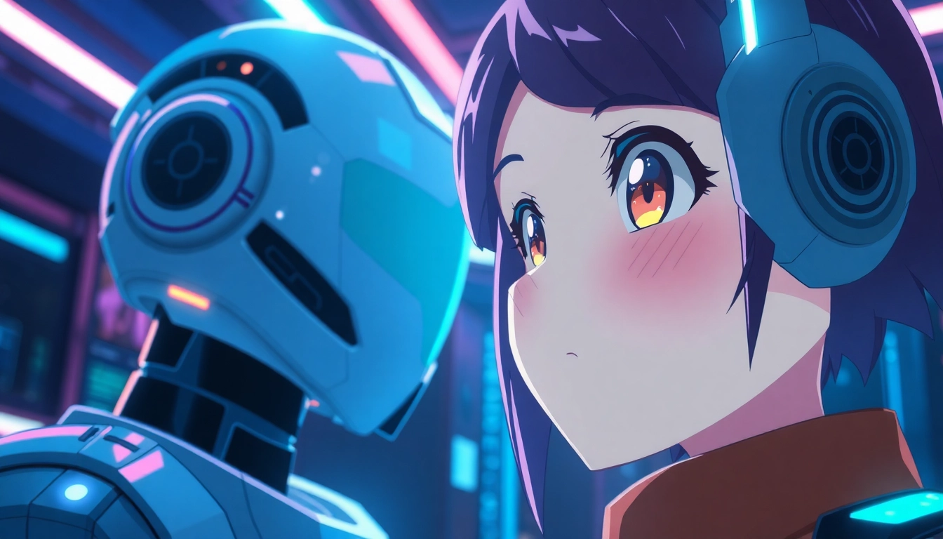 Detailed NSFW AI-generated anime character with expressive features and vibrant neon lighting, optimized for accessibility.