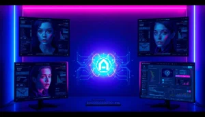 Dynamic NSFW AI Image Generator collage showing five realistic interfaces.