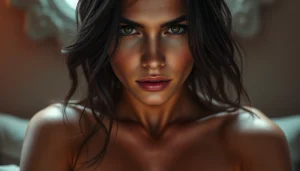 Detailed shot created by a top nsfw image generator, showcasing realistic anatomy and sensual expression for immersive adult visuals.