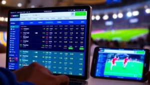 Reddy Book logo prominently displayed on a sleek betting platform with live cricket and football odds, showcasing user engagement and dynamic market updates.