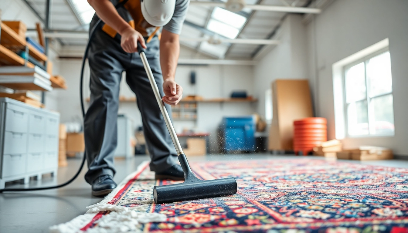Professional team performing Lavaggio tappeto Milano with deep cleaning on a Persian rug for