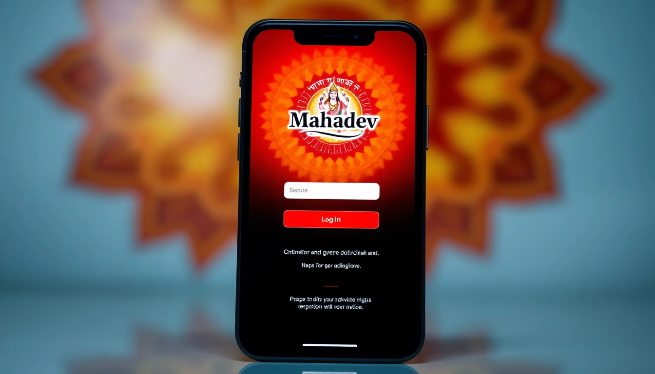 Step-by-step illustration showing Mahadev book login process on mobile with Indian flag colors